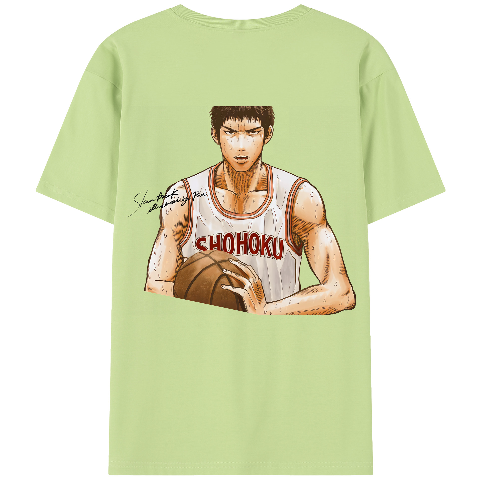 SLAM DUNK／スラムダンク 綿100％半袖Tシャツ（背面プリント）